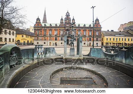 Stock Photograph - The classic architecture of Malmo; Malmo, Sweden. Fotosearch