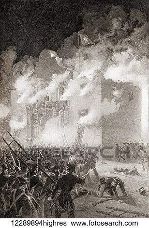 The Fall of The Alamo, March 6, 1836. From The History of Our Country, published 1905. View Large Photo Image Stock Photograph - The Fall of The Alamo, March 6, 1836. From The History of Our Country, published 1905.. Fotosearch