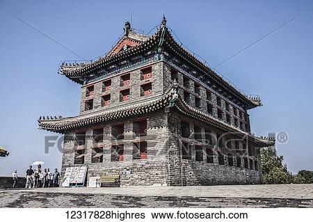 Stock Photograph - The First Pass Under Heaven Embrasure Tower; Shenhaiguan, China. Fotosearch