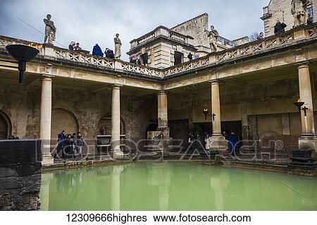 The Great Bath in the Roman Baths; Bath, Somerset, England View Large Photo Image Stock Photograph - The Great Bath in the Roman Baths; Bath, Somerset, England. Fotosearch