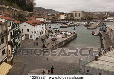 The harbour and Naval Museum; San Sebastian, Spain View Large Photo Image Picture - The harbour and Naval Museum; San Sebastian, Spain. Fotosearch