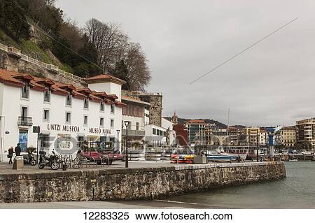 The harbour and Naval Museum; San Sebastian, Spain View Large Photo Image Stock Photography - The harbour and Naval Museum; San Sebastian, Spain. Fotosearch