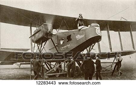 The inauguration of the first regularly scheduled airline service between London and Paris by an Airco de Havilland DH. 16 begins on August 25th, 1919. From The Story of 25 Eventful Years in Pictures published 1935 View Large Photo Image Stock Image - The inauguration of the first regularly scheduled airline service between London and Paris by an Airco de Havilland DH. 16 begins on August 25th, 1919. From The Story of 25 Eventful Years in Pictures published 1935. Fotosearch