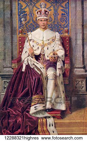 The King Enthroned and Crowned. George VI, Albert Frederick Arthur George, 1895 to 1952. King of the United Kingdom. From The Sphere, Coronation Record Number published 1937. View Large Photo Image Stock Photograph - The King Enthroned and Crowned. George VI, Albert Frederick Arthur George, 1895 to 1952. King of the United Kingdom. From The Sphere, Coronation Record Number published 1937.. Fotosearch