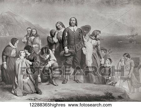 The Landing of the Pilgrim Fathers, Plymouth, Massachusetts, North America on December 21st 1620. From Bibby's Annual published 1910. View Large Photo Image Stock Photograph - The Landing of the Pilgrim Fathers, Plymouth, Massachusetts, North America on December 21st 1620. From Bibby's Annual published 1910.. Fotosearch