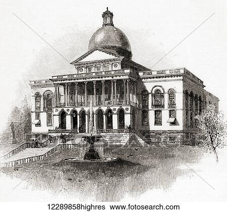 The Massachusetts State House, aka Massachusetts Statehouse or the New State House, Boston, America in the 19th century. From The Century Illustrated Monthly Magazine, published 1884. View Large Photo Image Stock Photograph - The Massachusetts State House, aka Massachusetts Statehouse or the New State House, Boston, America in the 19th century. From The Century Illustrated Monthly Magazine, published 1884.. Fotosearch