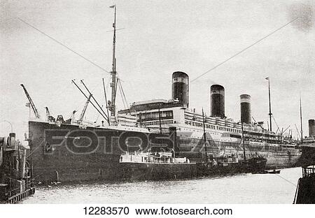 The ocean liner SS Leviathan, originally built as the Vaterland. From The Romance of the Merchant Ship, published 1931. View Large Photo Image Stock Image - The ocean liner SS Leviathan, originally built as the Vaterland. From The Romance of the Merchant Ship, published 1931.. Fotosearch