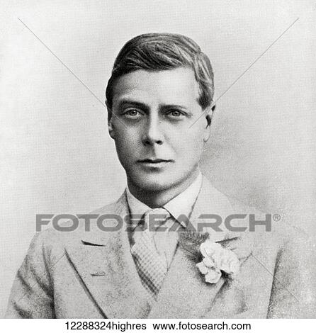 Stock Photograph - The Prince of Wales in 1935. Edward VIII, Edward Albert Christian George Andrew Patrick David; later The Duke of Windsor, 1894 to 1972. King of the United Kingdom and the Dominions of the British Commonwealth, and Emperor of India, from 20 January.... Fotosearch