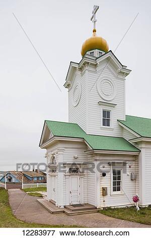 The Russian Orthodox Church in St. Paul, St. Paul Island, Southwestern Alaska, USA, Summer View Large Photo Image Stock Photo - The Russian Orthodox Church in St. Paul, St. Paul Island, Southwestern Alaska, USA, Summer. Fotosearch