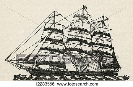 The Thermopylae, extreme composite clipper ship built in 1868. From The Romance of the Merchant Ship, published 1931. View Large Photo Image Stock Photograph - The Thermopylae, extreme composite clipper ship built in 1868. From The Romance of the Merchant Ship, published 1931.. Fotosearch