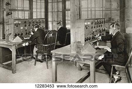 The wireless transmission room at Croydon Aerodrome, London, England which was re-opened in 1928. From The Story of 25 Eventful Years in Pictures published 1935 View Large Photo Image Stock Image - The wireless transmission room at Croydon Aerodrome, London, England which was re-opened in 1928. From The Story of 25 Eventful Years in Pictures published 1935. Fotosearch