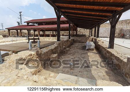 Stock Photograph - This covering is built over the place thought to be the Good Samaritan Inn, on an ancient road between Jerusalem and Jericho; Israel. Fotosearch
