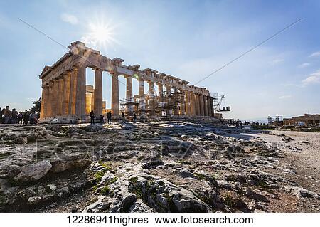 Tourists at the Acropolis of Athens; Athens, Greece View Large Photo Image Stock Photograph - Tourists at the Acropolis of Athens; Athens, Greece. Fotosearch
