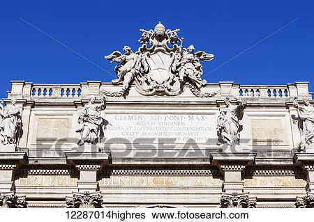 Stock Photograph - Trevi Fountain; Rome, Italy. Fotosearch