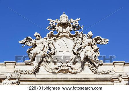 Stock Photograph - Trevi Fountain; Rome, Italy. Fotosearch
