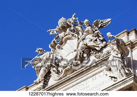 Stock Photograph - Trevi Fountain; Rome, Italy. Fotosearch