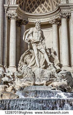 Trevi Fountain; Rome, Italy View Large Photo Image Stock Photograph - Trevi Fountain; Rome, Italy. Fotosearch