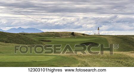 Stock Photograph - Trump Turnberry golf course along the coast; Turnberry, Scotland. Fotosearch