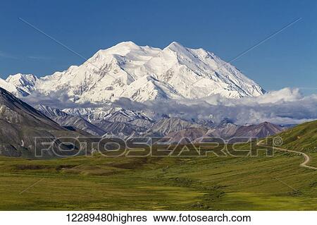 View of Mt. McKinley on a sunny day from Stony Overlook, Denali National Park and Preserve, Interior Alaska, Summer. View Large Photo Image Stock Photograph - View of Mt. McKinley on a sunny day from Stony Overlook, Denali National Park and Preserve, Interior Alaska, Summer.. Fotosearch