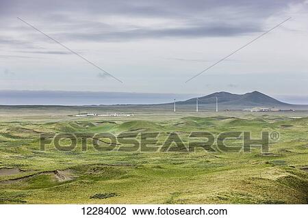 View of three wind turbines near the shore of the Bering Sea, St. Paul Island, Southwestern Alaska, USA, Summer View Large Photo Image Stock Image - View of three wind turbines near the shore of the Bering Sea, St. Paul Island, Southwestern Alaska, USA, Summer. Fotosearch