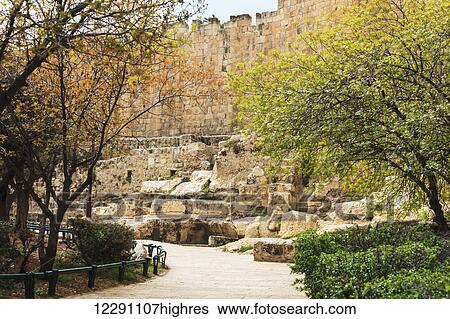 Walkway outside the Western Wall; Jerusalem, Israel View Large Photo Image Stock Photograph - Walkway outside the Western Wall; Jerusalem, Israel. Fotosearch