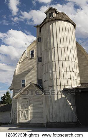 White barn on a dairy farm; Palouse, Washington, United States of America View Large Photo Image Stock Photograph - White barn on a dairy farm; Palouse, Washington, United States of America. Fotosearch