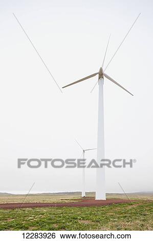 Wind turbine on green tundra, St. Paul Island, Southwestern Alaska, USA, Summer View Large Photo Image Stock Photograph - Wind turbine on green tundra, St. Paul Island, Southwestern Alaska, USA, Summer. Fotosearch