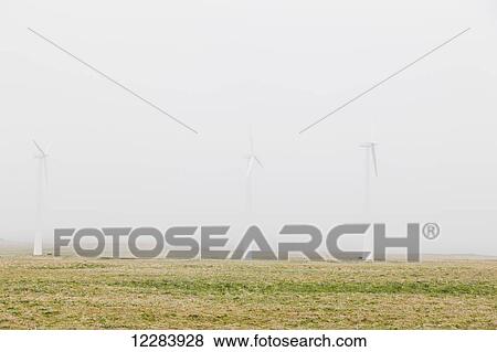 Wind turbines on green tundra in heavy fog, St. Paul Island, Southwestern Alaska, USA, Summer View Large Photo Image Stock Photo - Wind turbines on green tundra in heavy fog, St. Paul Island, Southwestern Alaska, USA, Summer. Fotosearch