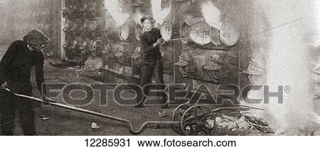 Women took over many men's jobs during World War One, thereby leaving the men free to fight. Seen here the women are raking out white hot coke from a retort in a gas works. From The Pageant of the Century, published 1934 View Large Photo Image Stock Image - Women took over many men's jobs during World War One, thereby leaving the men free to fight. Seen here the women are raking out white hot coke from a retort in a gas works. From The Pageant of the Century, published 1934. Fotosearch