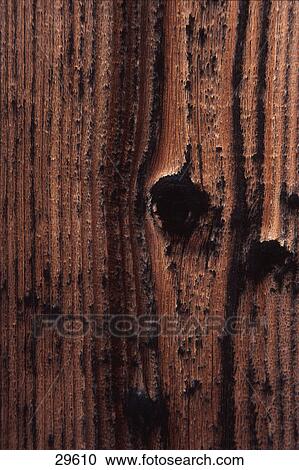Stock Image - Wood grain and small knot. Fotosearch