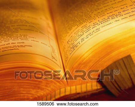 Stock Photograph - Open Bible. Fotosearch