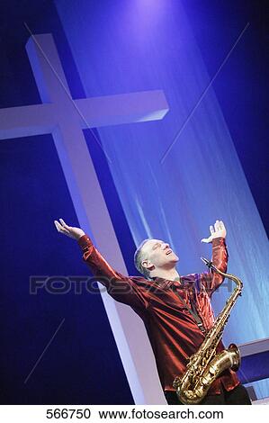 Stock Image - Worship leader. Fotosearch