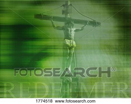Stock Photo - Jesus on cross. Fotosearch