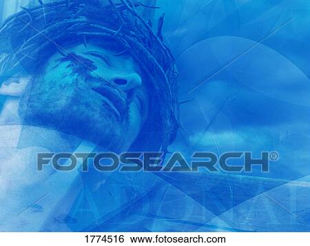 Stock Photograph - Jesus with crown of thorns. Fotosearch