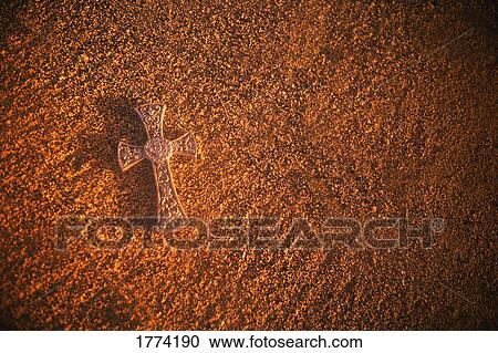 Stock Image - Stone Celtic cross. Fotosearch