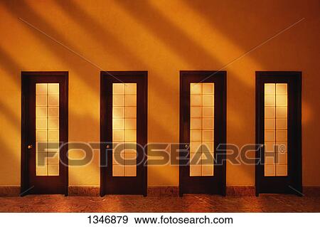 Four doors in a room View Large Photo Image Stock Photo - Four doors in a room. Fotosearch
