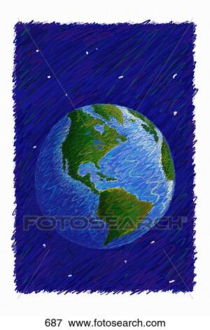Globe with dark background showing the Americas View Large Photo Image Stock Photo - Globe with dark background showing the Americas. Fotosearch