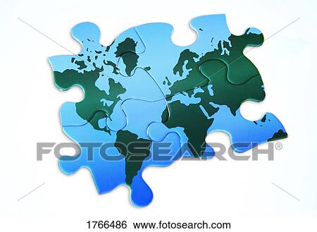 Puzzle pieces connecting the world together View Large Photo Image Stock Photograph - Puzzle pieces connecting the world together. Fotosearch