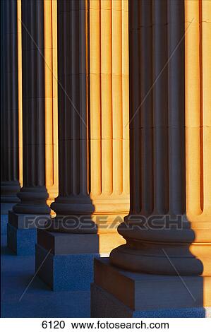 Row of large columns View Large Photo Image Stock Image - Row of large columns. Fotosearch