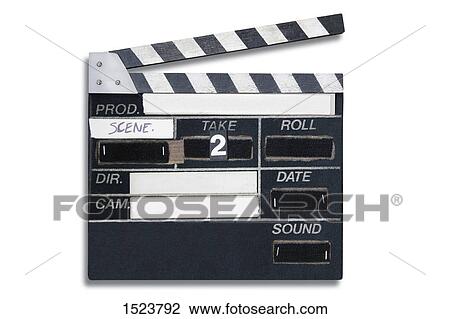 Stock Image - Take 2 clap board. Fotosearch
