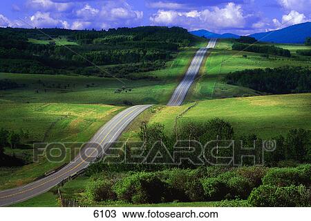 Two-lane highway in countryside View Large Photo Image Stock Image - Two-lane highway in countryside. Fotosearch