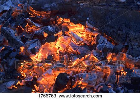 Stock Image - A hot fire. Fotosearch