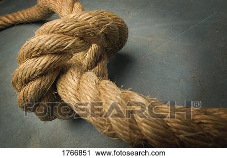Stock Image - A knot in a rope. Fotosearch