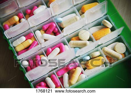 Stock Image - A pill box. Fotosearch