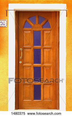 Stock Photography - Colorful home entrance Island of Burano Venetian Lagoon Italy. Fotosearch