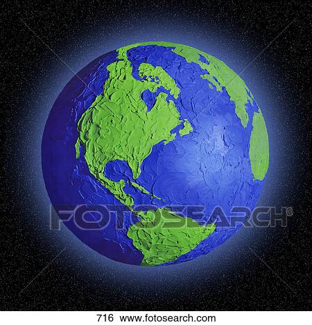 Globe of earth in space centered on the north America View Large Photo Image Stock Photograph - Globe of earth in space centered on the north America. Fotosearch
