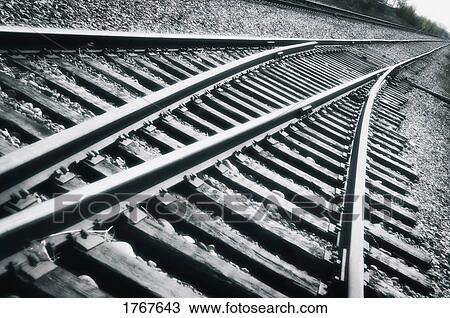 Stock Image - Train tracks. Fotosearch