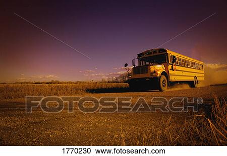 Stock Image - A rural school bus. Fotosearch