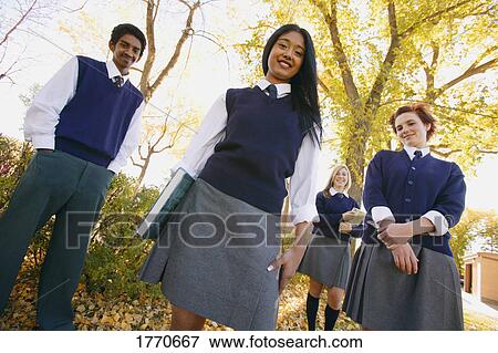 Stock Photo - Group of teen school children. Fotosearch