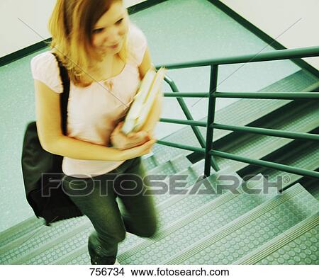 Picture - Student going to class. Fotosearch